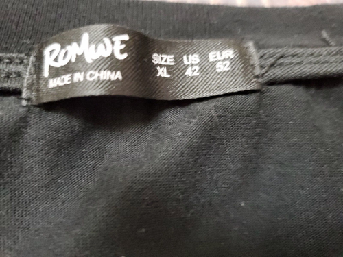 T-shirt maglietta Romwe uomo New York sinistra strada auto manica corta nera grafica taglia XL - Foto 5 di 7