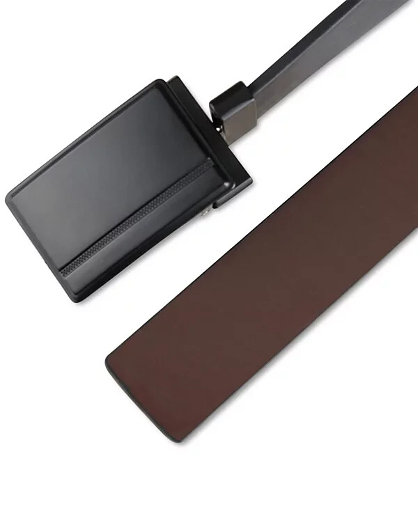 Мужской ремень с обратимой компрессионной пряжкой Alfani- Черныйкоричневый-РазмерСредний34-36 4190₽