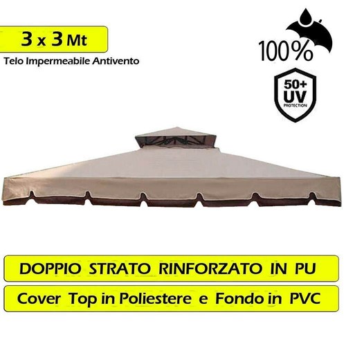 Mojia Rivestimento Di Ricambio Per Ombrellone, 3.3x3.3 M, Con Protezione UV50
