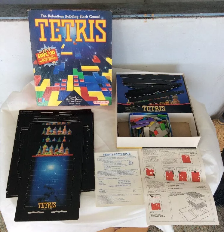 Tetris Board Game Milton Bradley Nintendo Elorg 1989