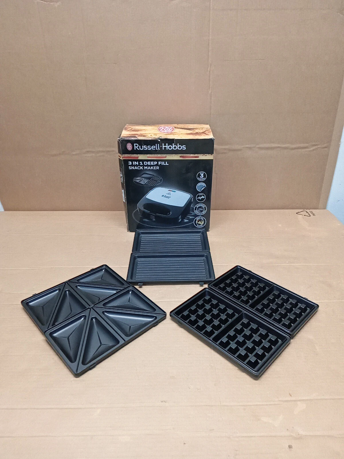 Sensio Home 3 in 1 Waffle Deep Fill Sandwich Panini or Grill REPLACEMENT PLATES
