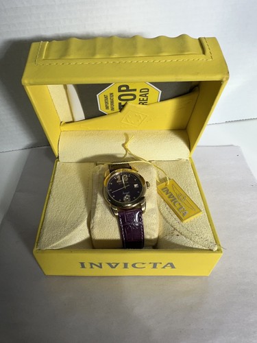Invicta Angel Rare Purple And Gold Wristwatch With Box And Paperwork. Read Desc. - Picture 2 of 14