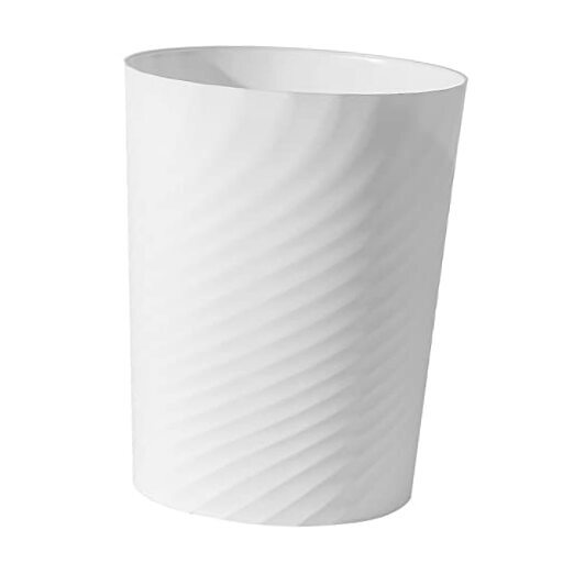 Plastic Small Trash Can Wastebasket, Garbage Container Basket for 1 Pack White
