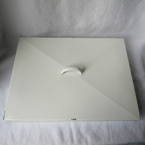 sehr große alte PRIMA Email Instrumentenschale Emaille mit Deckel 40x30cm - Picture 2 of 8