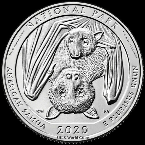 *Scarce* 2020 American Samoa National Park P-D-S Quarter BU ATB US Coins - Afbeelding 1 van 11