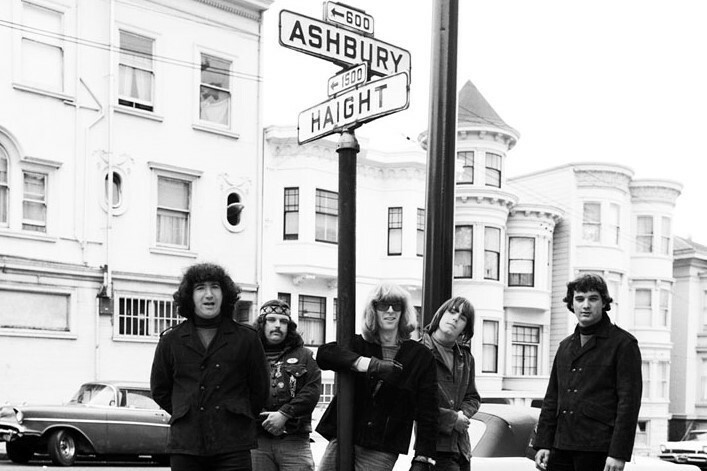 Grateful Dead on Haight and Ashbury street 24x36 inch rolled wall