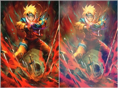 TMNT X NARUTO 1 FOIL VIRGIN VARIANT SET LTD 400 NUMBERED COA NM HOT NEW TURTLES