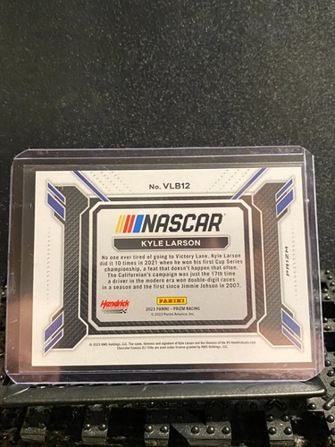 Kyle Larson 2023 Prizm - Victory Lane Bound Silver Prizm Card # - 12 - Picture 2 of 2