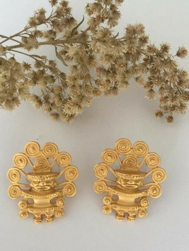 joyas precolombinas , Pre columbian Jewelry Reproduction 24 Kt gold - Picture 3 of 8