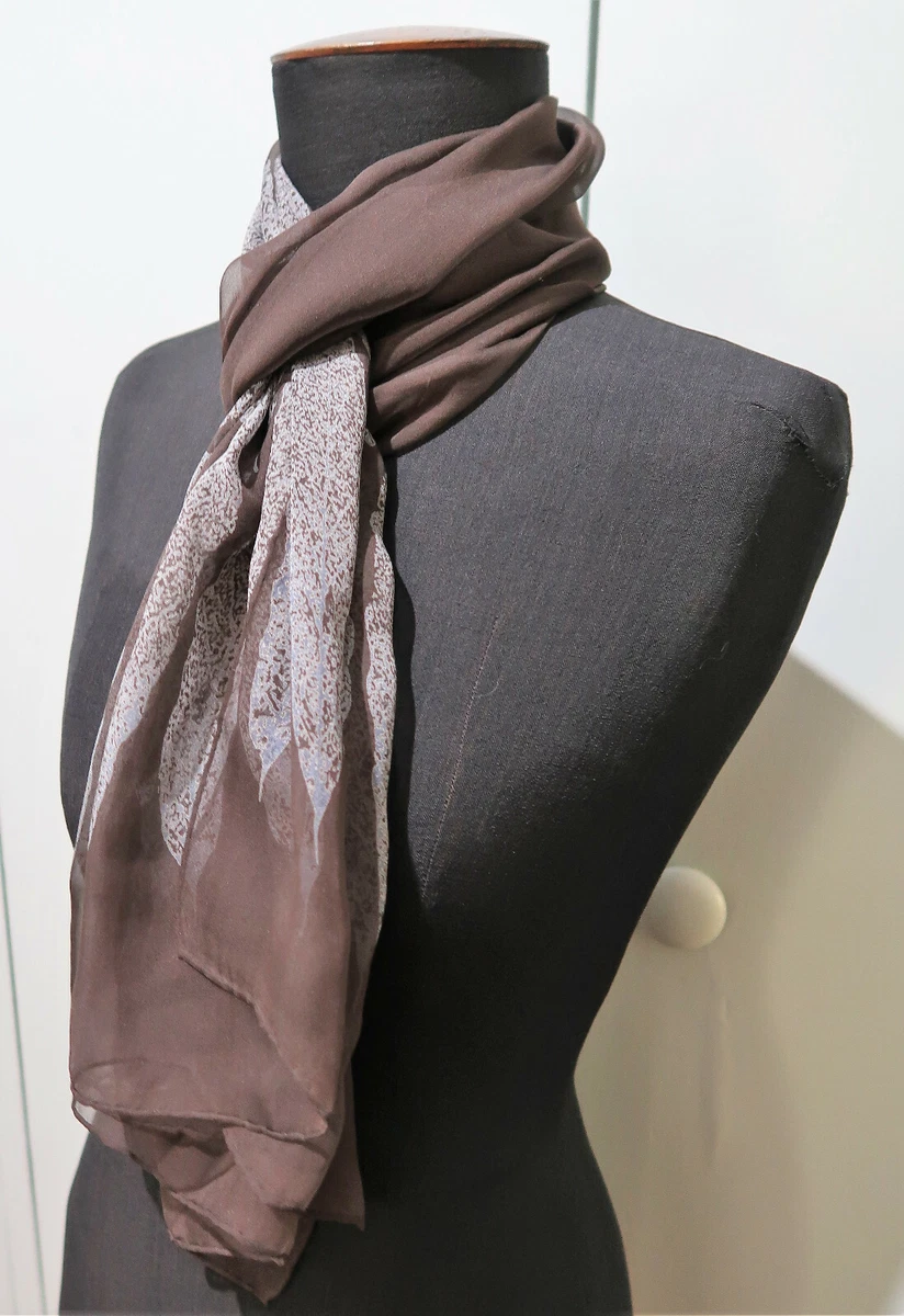 Brown 2024 silk scarf