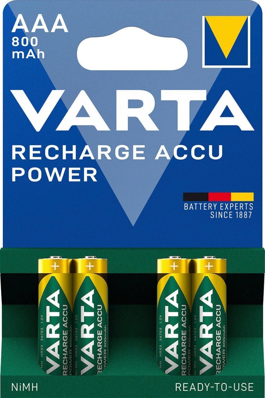 Thumbnail - 4x Varta Aaa 800 Mah Micro Akku Nimh Wiederaufladbare Akkus