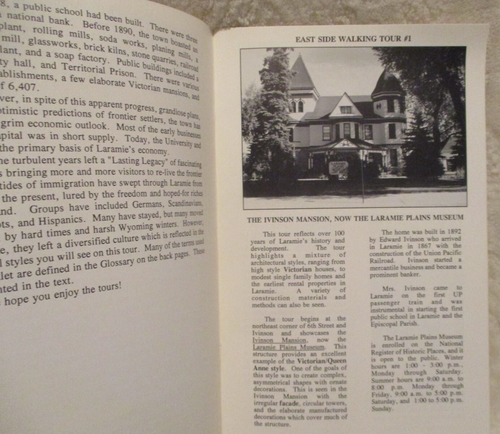 Architectural Walking Tours of Laramie,Wyoming~1990~Revised 1993~Paperback - Picture 7 of 11
