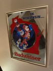 Vintage Budweiser Beer Flying Bud Man Wisconsin Mirror Bar Budman Sign 1991 — photo 5