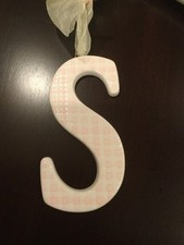 AMSCAN Ceramic Baby Wall Letter S Light Pink Different Designs 449078