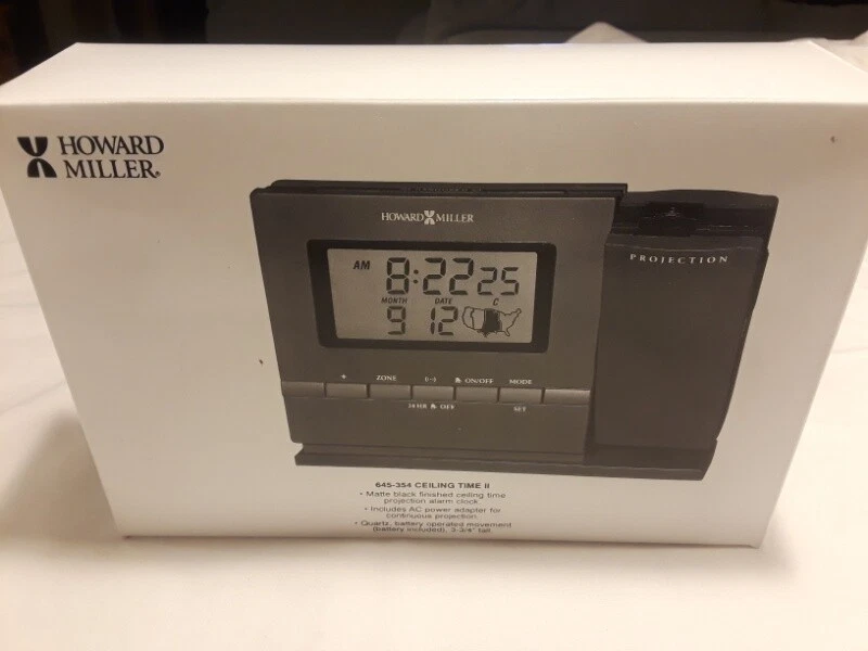Nuevo Howard Miller 645-354 Tiempo de Techo II Proyección y Reloj Despertador en Caja Foto 4 de 4