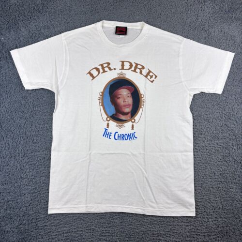 Dr Dre Shirt Mens Large White Deathrow Records Rap Hip Hop The Chronic 2005 VGC