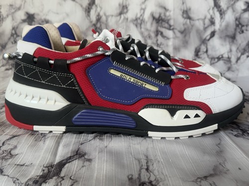 Sneakers Polo Sport Ralph Lauren Men Shoes PS200 Blue Red White US Size 14 - Picture 5 of 23