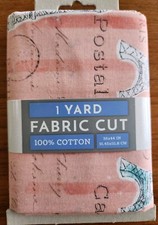 David Textiles ICONIC PARIS 1 Yard Precut Cotton Fabric PINK Eiffel Tower 10424