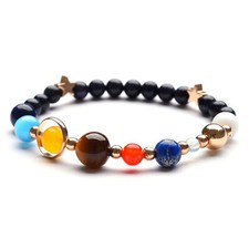 Bracciali universali, braccialetto con 9 pianeti, braccialetto con il sistema solare, per ragazzi, ragazze, bambini, adolescenti
