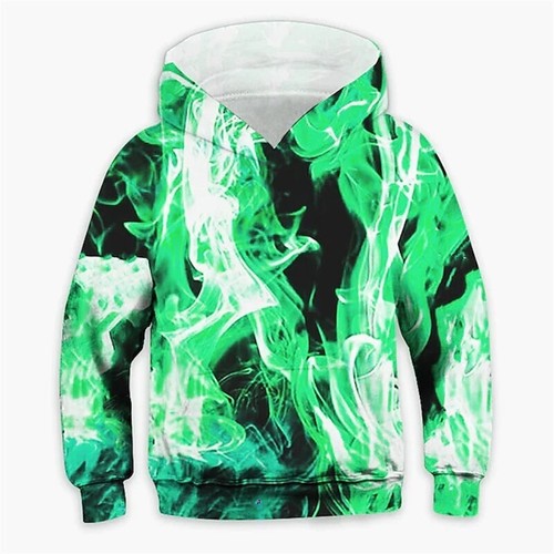 Kids Boys' Hoodie 3D Print Optical Illusion With Pockets Blue Purple 3-14 Year - Picture 11 of 22
