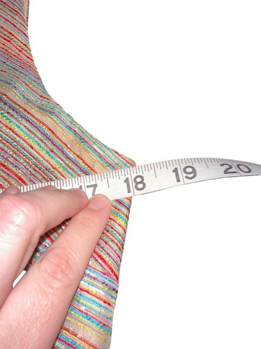 Lovers + Friends Wrap Mini Dress Sz M Multicolor Rainbow Metallic Stripe - Picture 6 of 7