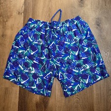 Vtg Jantzen Swim Shorts Mens 80s 90s Trunks Nylon All Over Print Festival Large