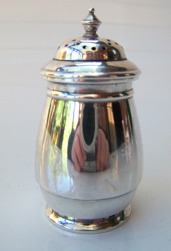 1935 MAPPIN & WEBB STERLING SILVER CASED CRUET SET C/W BLUE GLASS LINERS - Picture 8 of 24