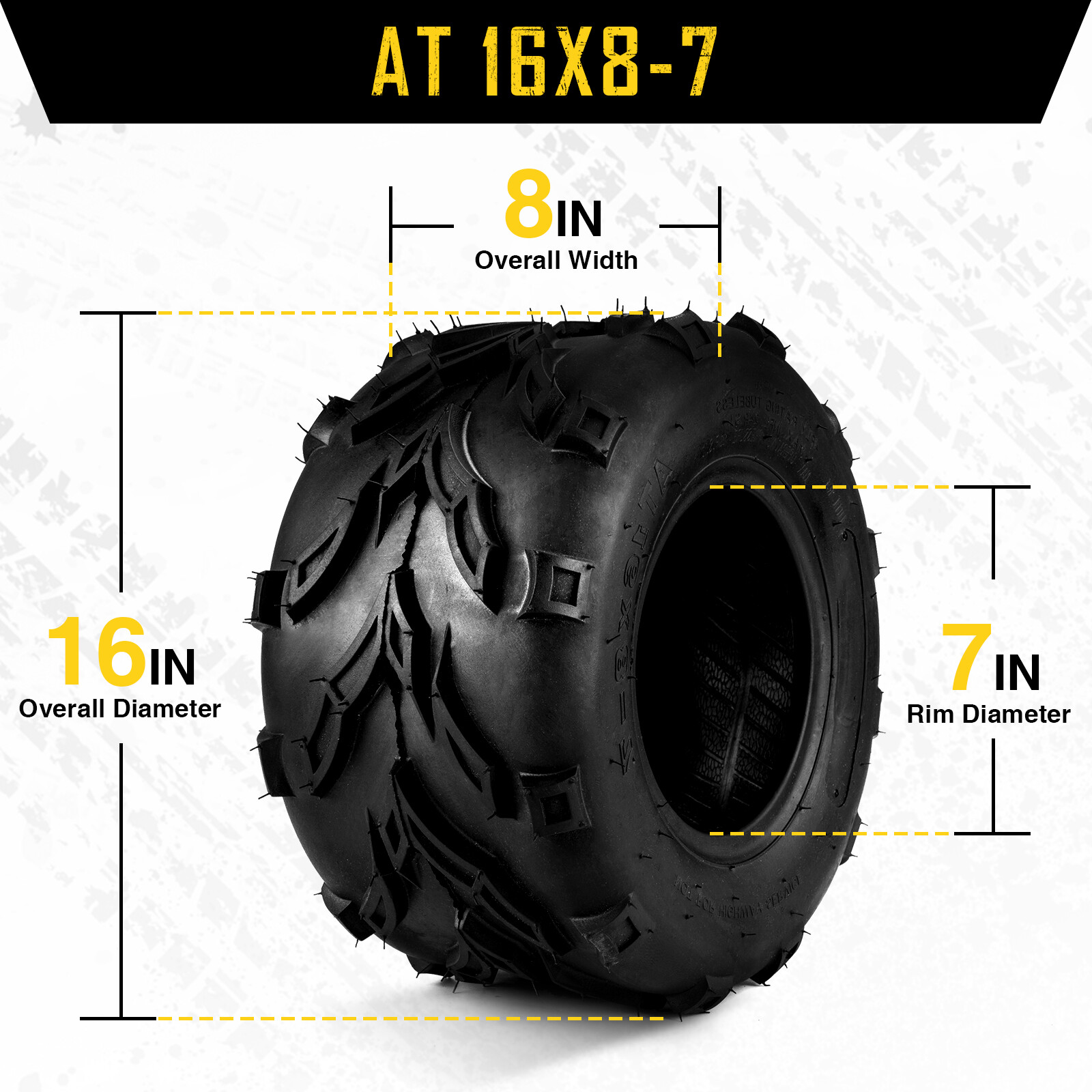 14 In Atv Tires Pair Of 2, 145/70-6 145/70x6 Quad ATV All Terrain AT 6 Ply Tires A051 By SunF - Online Marketplace 7 In Atv Tires - Foto 2