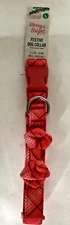 Christmas / Holiday / Valentine's - Festive Dog/Puppy Collar Red Plaid w/Bow