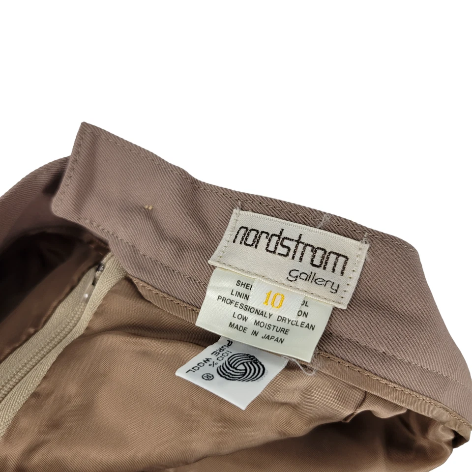 Falda midi de lana Nordstrom de colección 10 marrón academia western twee boho Foto 2 de 4