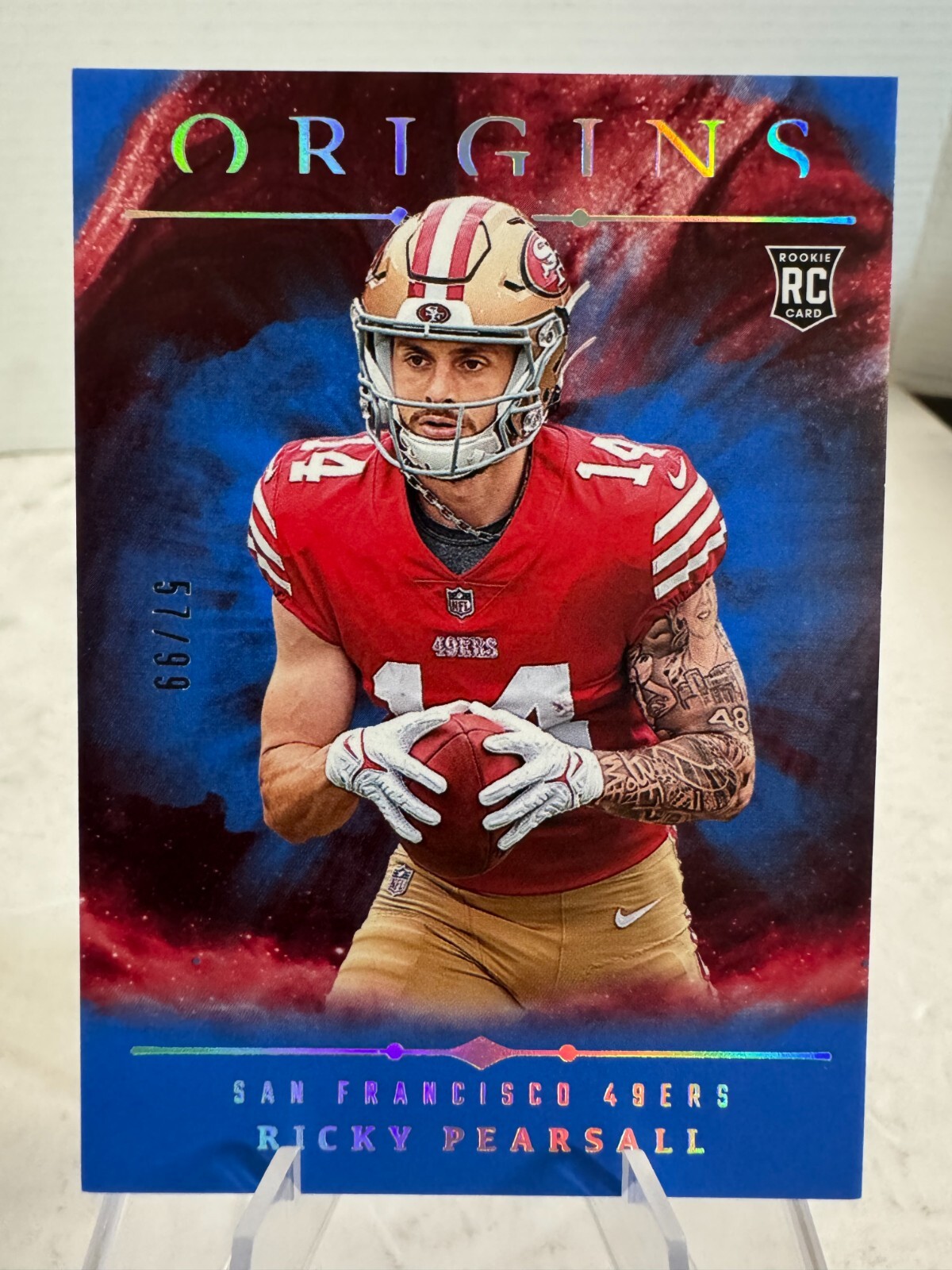 2024 Panini Origins Ricky Pearsall #133 Rookie RC Blue Parallel 57/99 49ers