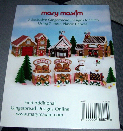 NEW Plastic Canvas Gingerbread Village Chart Booklet - Mary Maxim - Picture 2 of 3