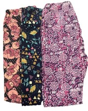 Women  s One Size Lularoe Leggings Lot Of 3 Pink OS 1322