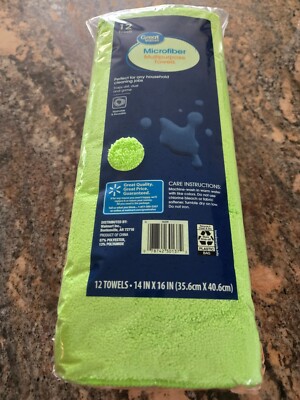 Microfiber Cleaning Cloth Car Polishing No Scratch Detailing 14'' x 16  12 Pack