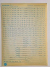 Chartpak Velvet Touch Lettering Commercial Script 24pt/X 2924 CL Light Blue Rub