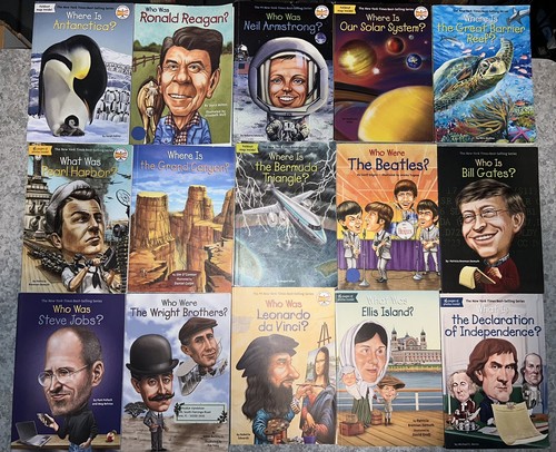 Lot Of 15 Who What Where Was Children’s Biography Books WhoHQ