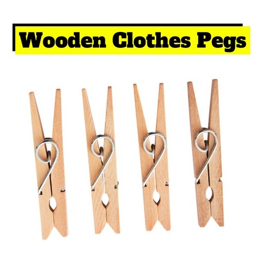 Wooden Washing Line Pegs 24 Laundry Clothes Washing Line Hanging
