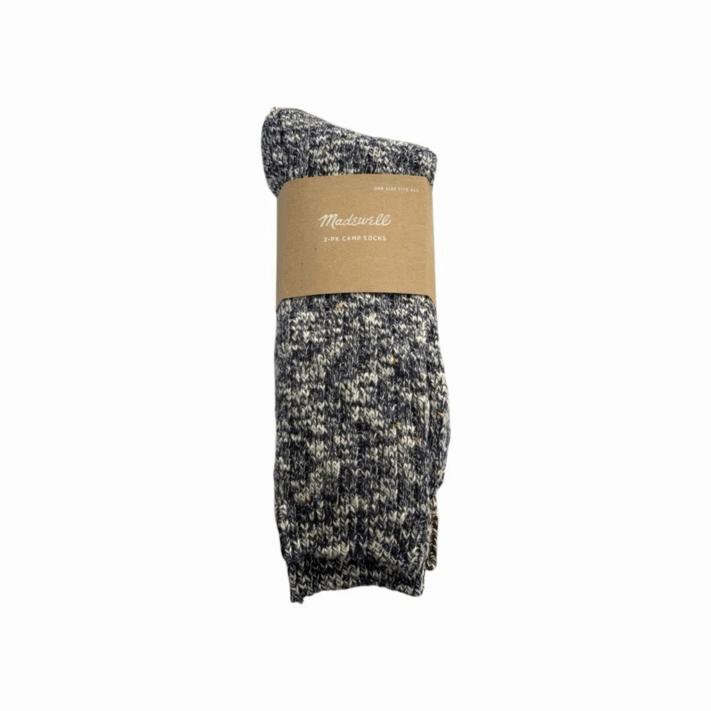 Madewell Two-Pack Cotton-Blend Camp Socks - Cozy Speckled Design, Men’s One Size