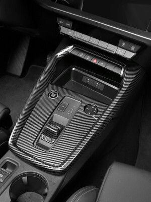 For Audi A3 8Y 19-2021 Set Carbon Texture Center Console Gear