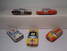 VINTAGE TIN TOY LITHO CARS TN.JAPAN.SET OF 5 ASSORTED.