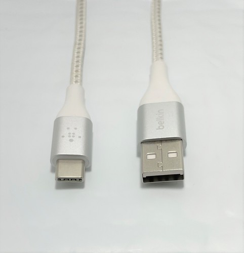 Belkin Boost Charge USB-A to USB-C Cable 6.6FT Durable Braided WHITE - 第 2/2 張圖片