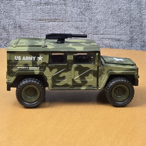 Ruote vintage Soma Mighty US Army Jeep Hummer Humvee 1998 scala giocattolo camion - Foto 7 di 16