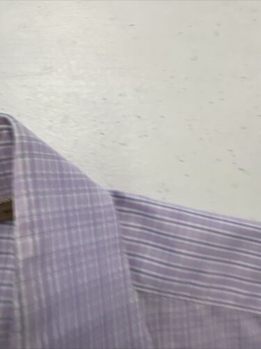Paul Stuart Men's Purple Plaid Cotton Dress Shirt 17 - 34 $195 - Picture 8 of 9