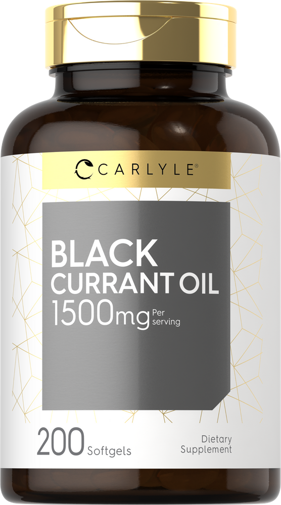 Black Currant Seed Oil 1500mg 200 Softgels NonGMO by Carlyle