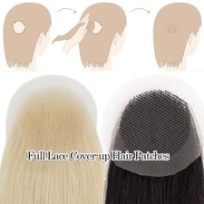 Cover-up Patch Small Bald Spot 100 Remy Human Hair Mini Topper Toupee Hairpiece