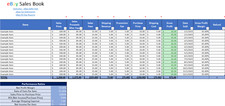 eBay Reseller Bookkeeping Spreadsheet Profit Expense  Inventory Tracker Excel