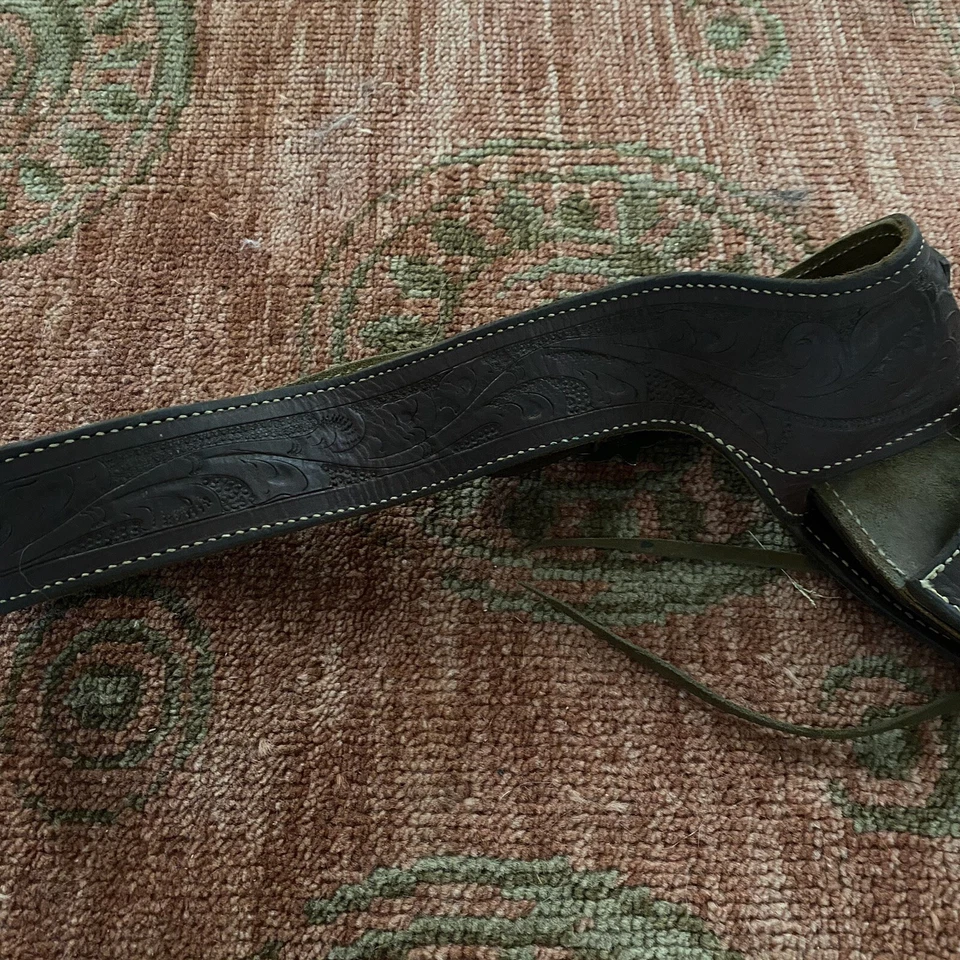 Coldre RUGER WESTERN PISTOLA FAST DRAW ARMA DE COURO Fivela de Latão Vintage Phoenix - Imagem 4 de 4