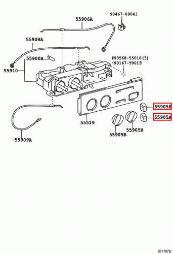 Genuine Hilux LN109 LN108 LN107 LN106 Dash Heater Fan Control Switch Knob x2 - Picture 9 of 20
