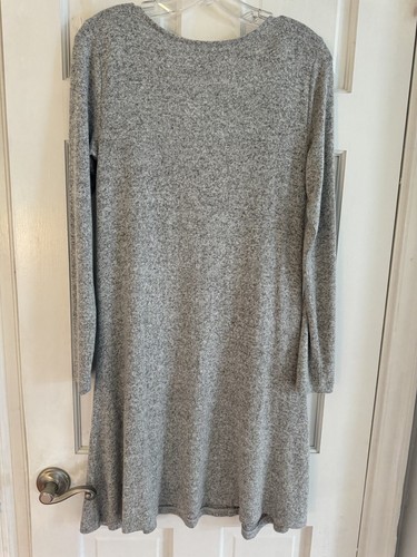Abito tunica donna Loft Lounge taglia S grigio marmorizzato maglia tasche Lagenlook morbido - Foto 7 di 10