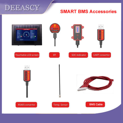 For Daly BMS Cable/Bluetooth Module/ 485/ UART/Touch Control LCD Accessory Lot - Afbeelding 1 van 16